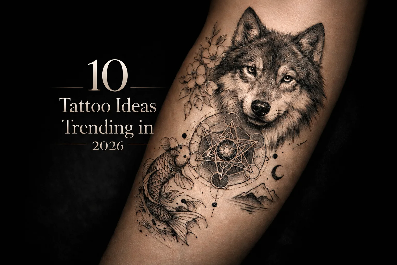 รูปปกบทความ 10 ไอเดียลายสักยอดนิยม ปี 2026 จากร้านสักนครปฐม PangTattoo
