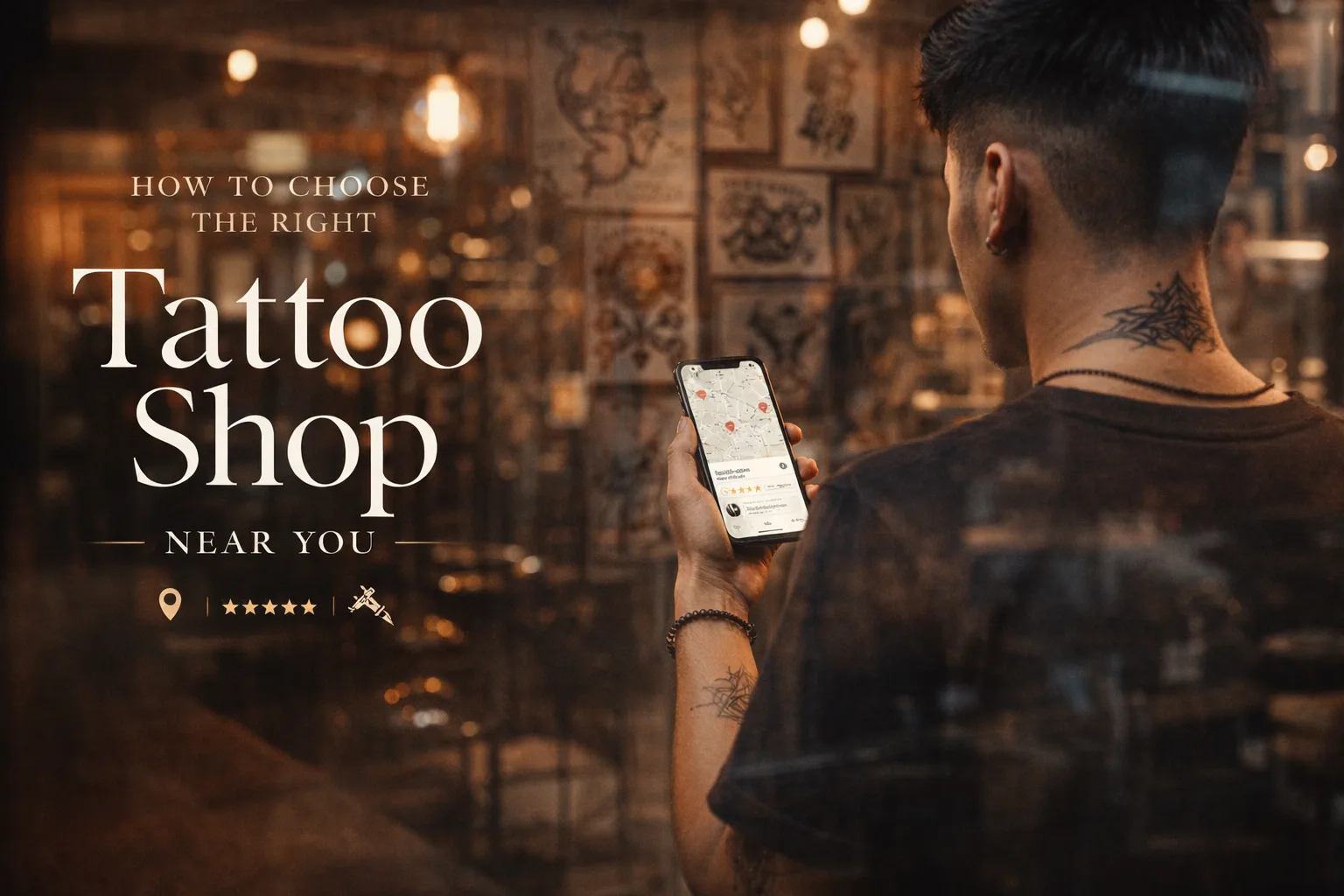 ร้านสักใกล้ฉัน บรรยากาศร้านและงานจริง